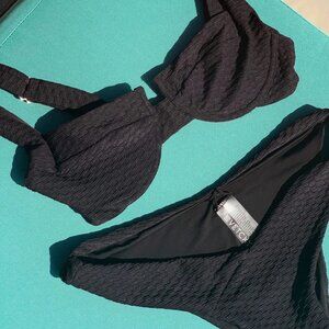 Vetchy laguna bikini swimwear black set NWOT